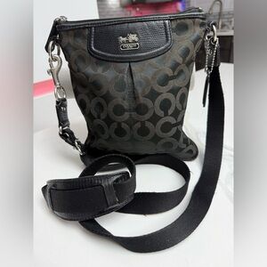 Coach Madison Black and Gray Crossbody Bag used need some cleaning